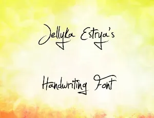 Jellyka – Estrya’s Handwriting font