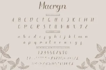 Maeryn Calligraphy font