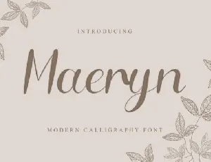 Maeryn Calligraphy font