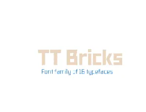 TT Bricks Trial font