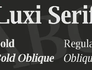 Luxi Serif font