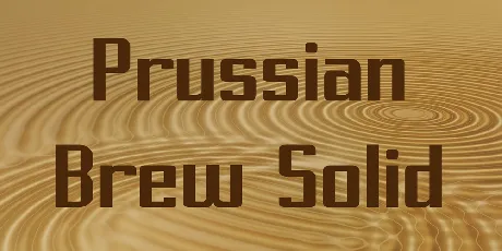 Prussian Brew Solid font