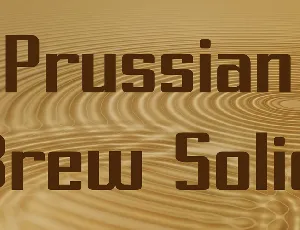 Prussian Brew Solid font