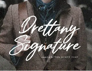 Drettany Signature font