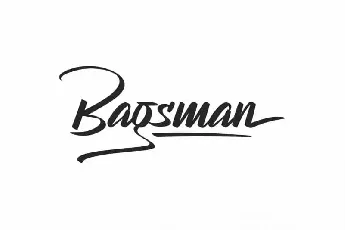 Bagsman Brush Hand Lettering font