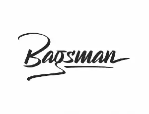 Bagsman Brush Hand Lettering font