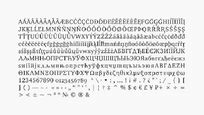 XCharter Slab Serif font