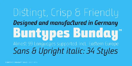 Bunday Sans Family font