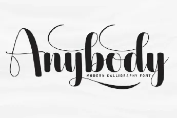 Anybody Script font