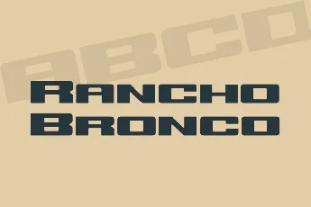 Rancho Bronco font