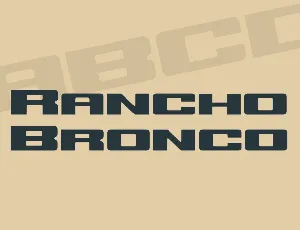 Rancho Bronco font