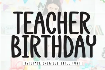 Teacher Birthday Display font