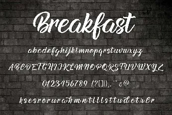 Breakfast font