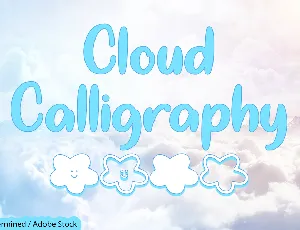 Cloud Calligraphy font