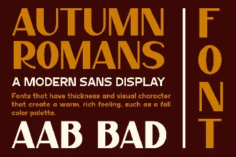 Autumn Romans font