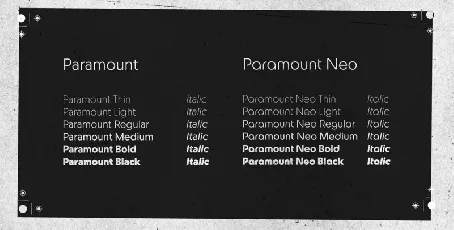 Paramount Family font