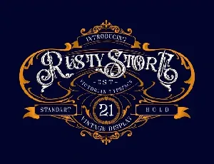 Rusty Store font