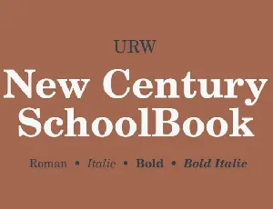 Century Schoolbook Serif font