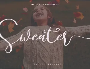 Sweater Script font