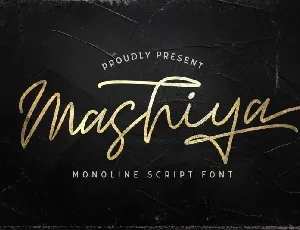 Mashiya Handwritten Monoline font