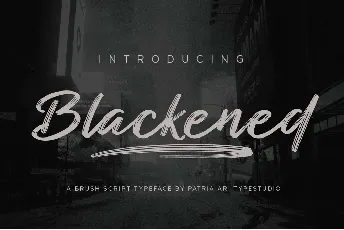 Blackened font