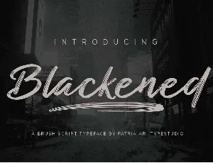 Blackened font