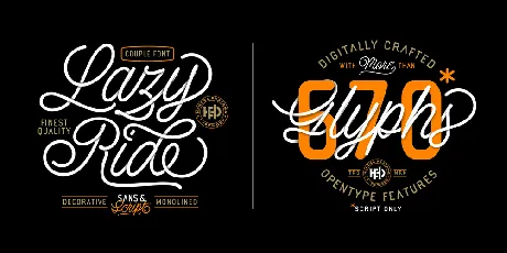 Lazy Ride Script font