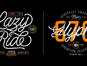 Lazy Ride Script font