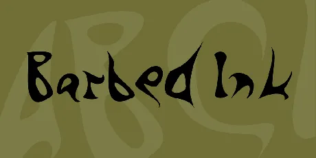 Barbed Ink font