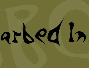 Barbed Ink font