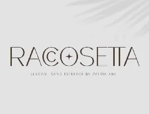 Raccosetta font