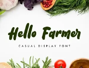 Hello Farmer Display font