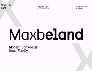 Maxbeland Family font