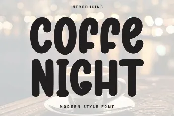 Coffe Night Display font