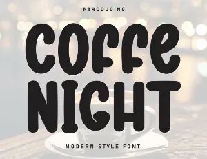 Coffe Night Display font