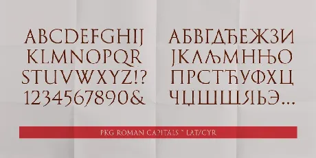 PKG Roman Capitals font