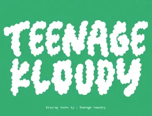 Teenage Kloudy font