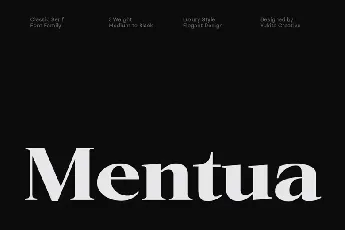 mentua-font