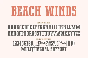 Beach Winds font