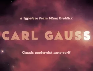 Carl Gauss font