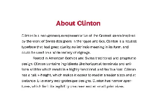 Clinton Family font