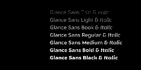 Glance Sans font