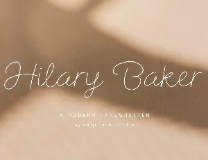 Hilary Baker font