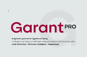 BF Garant Pro Family font