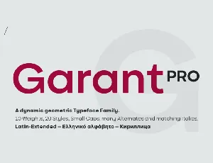 BF Garant Pro Family font
