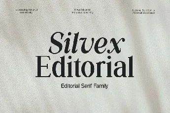 Silvex Editorial Family font