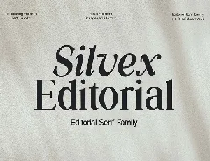 Silvex Editorial Family font