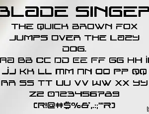 Blade Singer Free font