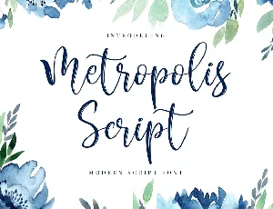 Metropolis Script font