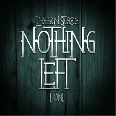 Nothing Left font